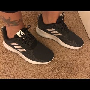Black and Grey Adidas Alpha Bounce sneakers